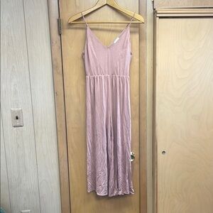 Elegant Pink Spaghetti Strap Jumpsuit